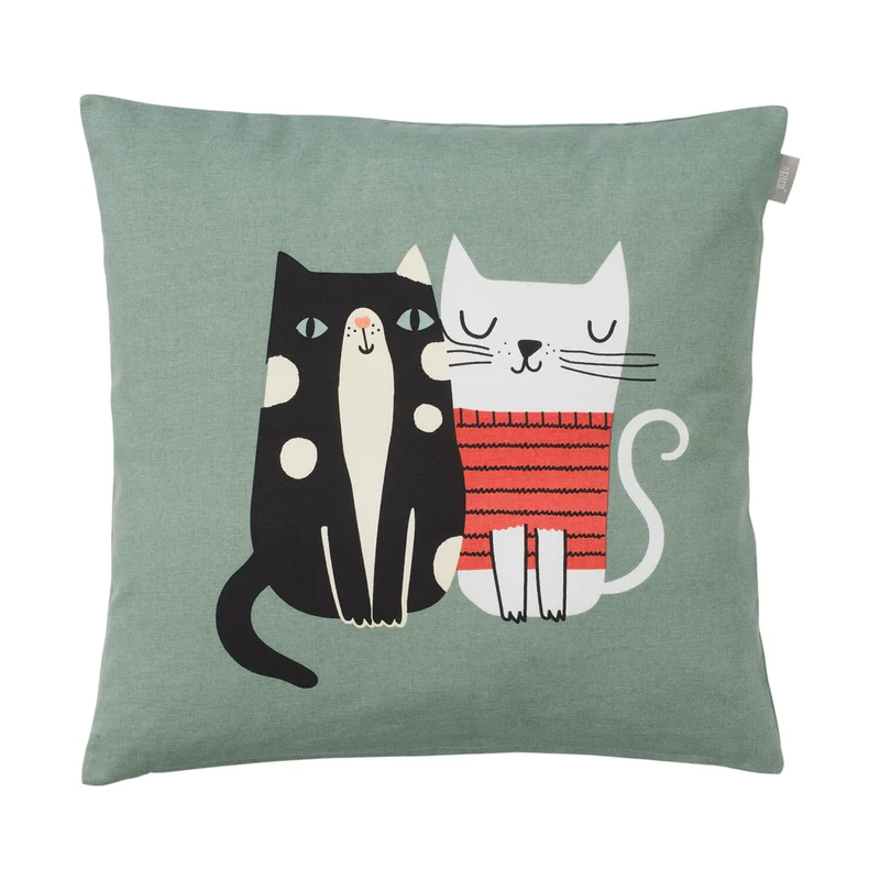 Spira Katzen Kissenhülle Doris + Sally – 50 x 50 cm Kissenbezug